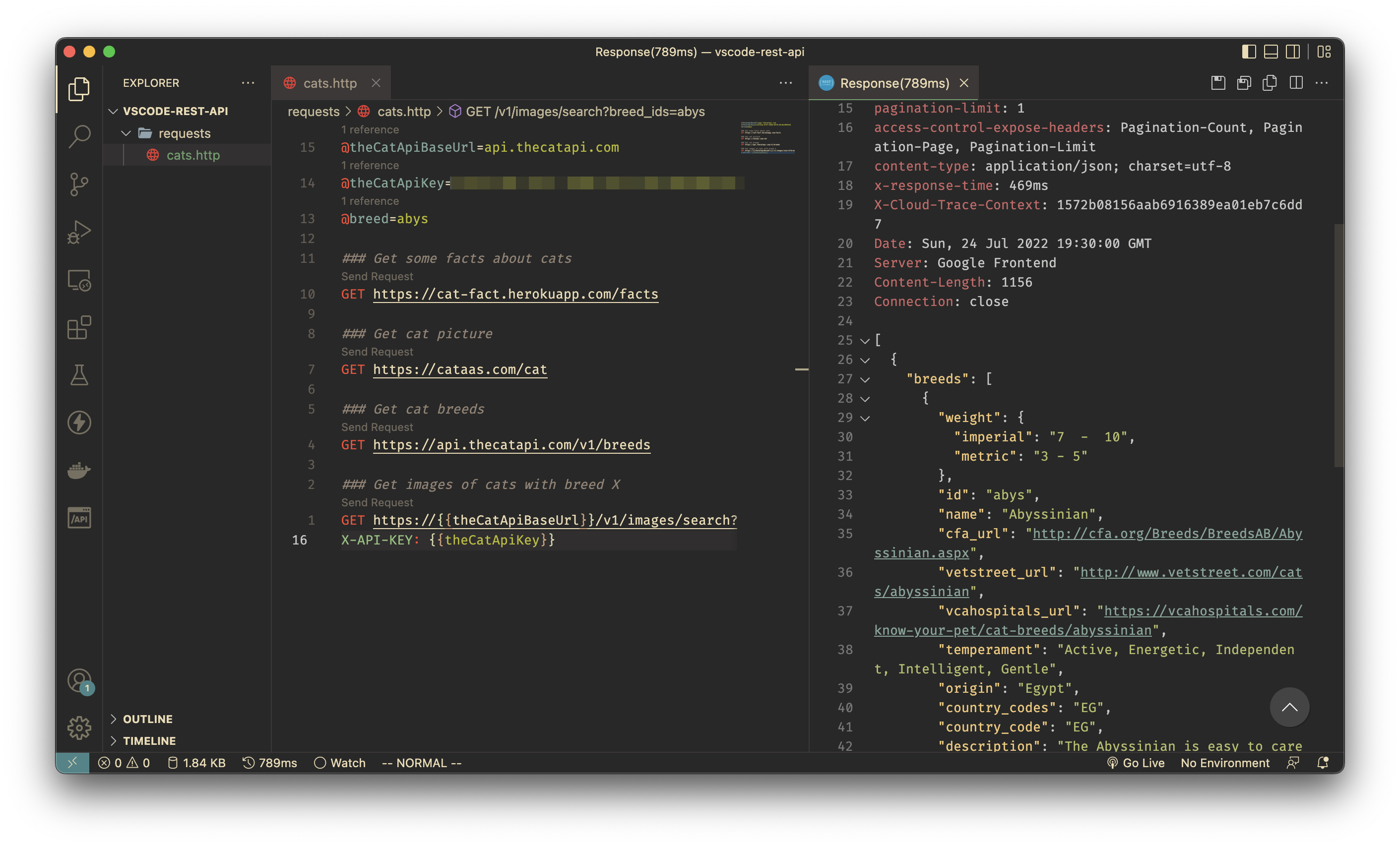 File variables example